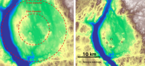 More detailed analysis of their Google Maps asteroid crater, from the team's presentation at the Annual Meeting of the Meteoritical Society 2024.